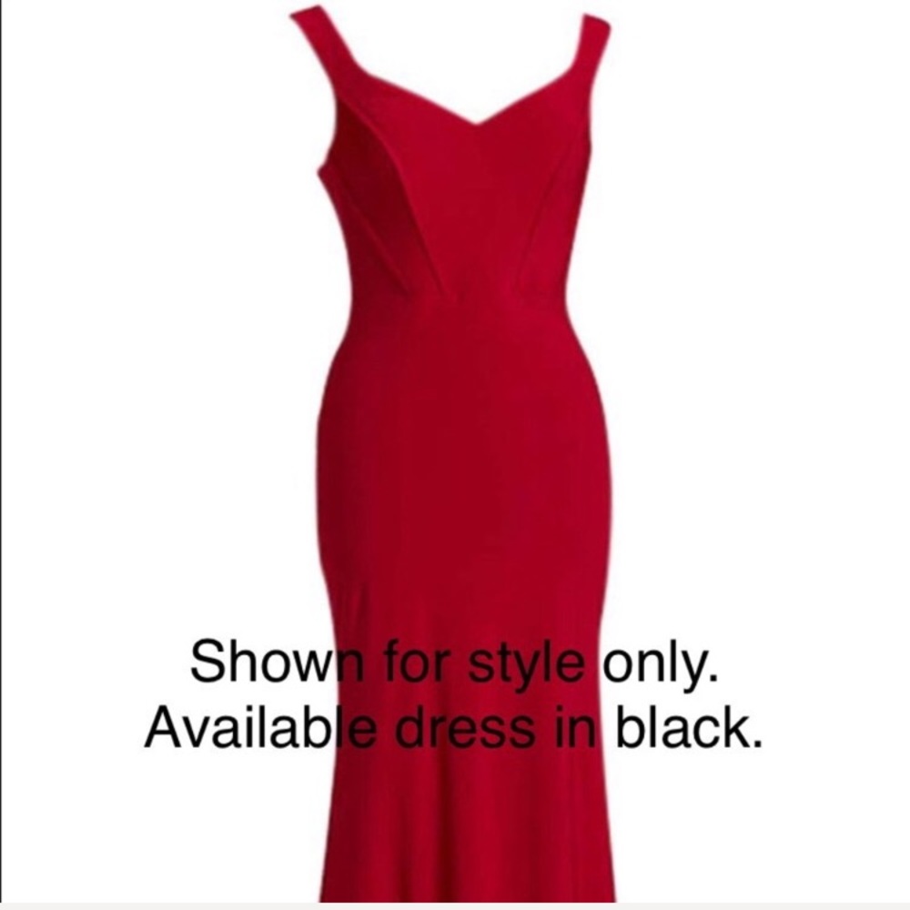 Colette by Mon Cheri Black Jersey Gown 6 - Picture 8 of 8
